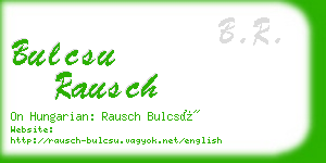 bulcsu rausch business card